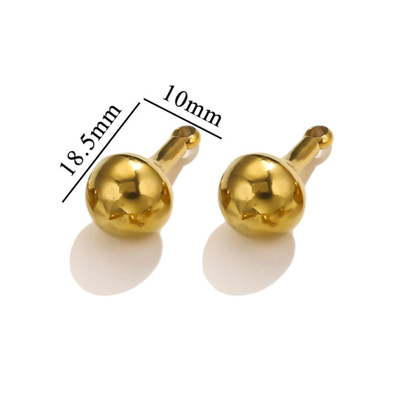 Stainless Steel Gourd Niche Pendant Jewelry Accessories With Electroplating
