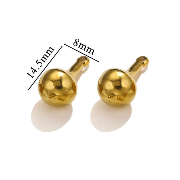 Stainless Steel Gourd Niche Pendant Jewelry Accessories With Electroplating