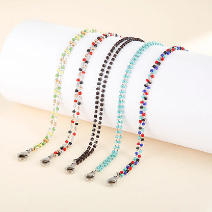 Stainless Steel Gravel Seed Bead Simple Style Geometric Bracelets