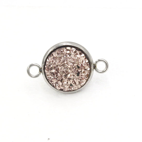 Stainless Steel Gypsophila Double Head Pendant Jewelry Accessories With Electroplating And Geometric Style
