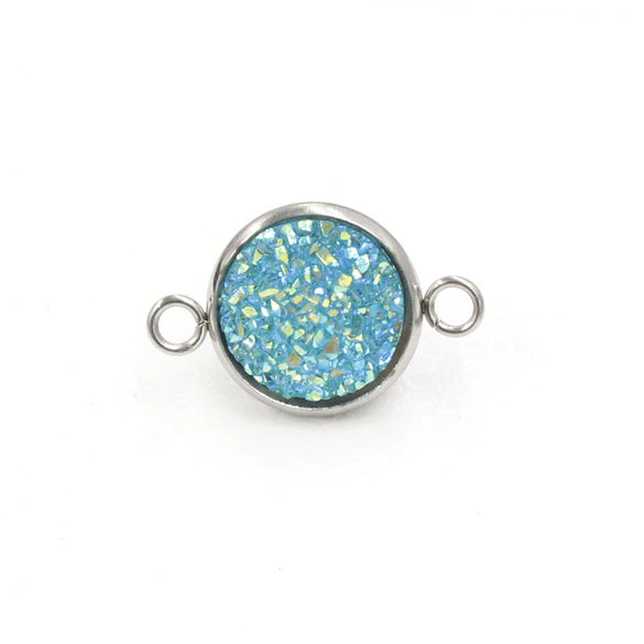 Stainless Steel Gypsophila Double Head Pendant Jewelry Accessories With Electroplating And Geometric Style