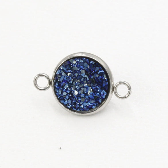Stainless Steel Gypsophila Double Head Pendant Jewelry Accessories With Electroplating And Geometric Style