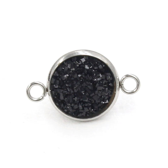 Stainless Steel Gypsophila Double Head Pendant Jewelry Accessories With Electroplating And Geometric Style
