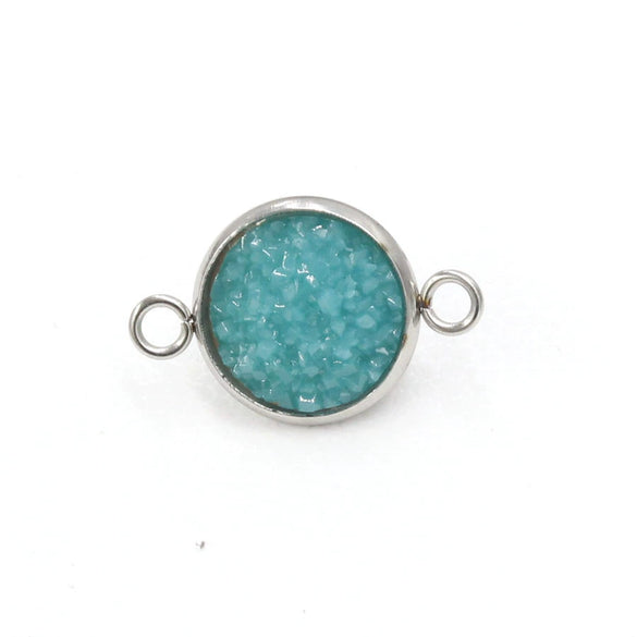 Stainless Steel Gypsophila Double Head Pendant Jewelry Accessories With Electroplating And Geometric Style