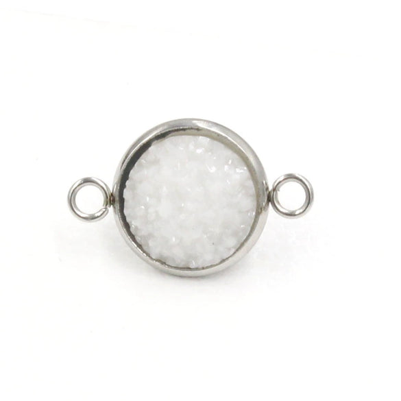 Stainless Steel Gypsophila Double Head Pendant Jewelry Accessories With Electroplating And Geometric Style