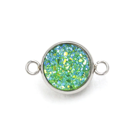 Stainless Steel Gypsophila Double Head Pendant Jewelry Accessories With Electroplating And Geometric Style