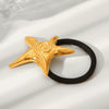 Stainless Steel Hair Accessories Hair Ring With Starfish And Fivepointed Star Pattern Electroplated