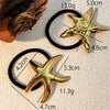 Stainless Steel Hair Ring Animal Starfish Ocean Style Electroplated Light Luxury Simple Highgrade Niche Metal Black Hair Accessories