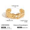 Stainless Steel Hammer Pattern Open Bracelet Electroplated Light Luxury Highend Geometric Style