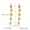 Stainless Steel Hammered Heartshaped Electroplated Earrings