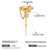 Stainless Steel Handmade Animal Zodiac Butterfly Tassel Ring For Women Electroplated Gold And Silver Color Matching