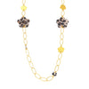 316L Stainless Steel Handmade Chain Snowflake Leopard Patterned Sweater Necklace Plated With Real Gold In Geometric Style For Women