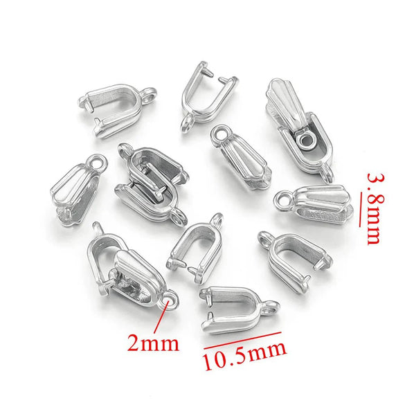 Stainless Steel Handmade Diy Pendant Necklace Earrings Accessories With Plated 18K Electroplating Melon Buckle