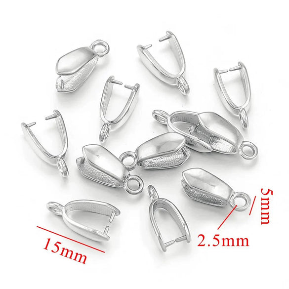 Stainless Steel Handmade Diy Pendant Necklace Earrings Accessories With Plated 18K Electroplating Melon Buckle
