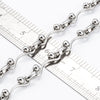 Stainless Steel Handmade Double Bead Chain Nonfading Necklace Bracelet With Electrolysis Brightening