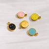 Stainless Steel Handmade Dripping Oil Smiley Small Pendant Accessories