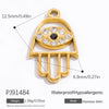 Stainless Steel Handmade Enamel Contrasting Color Magic Eye Hiphop Style Jewelry Accessories Pendant
