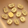 Stainless Steel Handmade Exquisite Simple Niche Rose Flower Pendant Necklace With Gold Plated Treatment