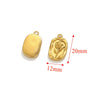 Stainless Steel Handmade Exquisite Simple Niche Rose Flower Pendant Necklace With Gold Plated Treatment