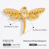 Stainless Steel Handmade Fashion Animal Butterfly Jewelry Electroplated Bracelet Necklace Earrings Pendant
