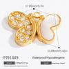 Stainless Steel Handmade Fashion Animal Butterfly Jewelry Electroplated Bracelet Necklace Earrings Pendant