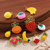 316L Stainless Steel Handmade Fruit Shaped Pendant Jewelry Strawberry Cherry Apple Electroplated Simple Style
