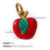 316L Stainless Steel Handmade Fruit Shaped Pendant Jewelry Strawberry Cherry Apple Electroplated Simple Style