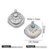Stainless Steel Handmade Garden Oil Painting Round Wind Pendant Necklace And Bracelet Accessories With Electroplating
