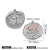 Stainless Steel Handmade Garden Oil Painting Round Wind Pendant Necklace And Bracelet Accessories With Electroplating