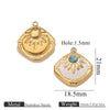 Stainless Steel Handmade Garden Oil Painting Round Wind Pendant Necklace And Bracelet Accessories With Electroplating