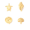 Stainless Steel Handmade Marine Series Turtle Shell Conch Jewelry Necklace Pendant Accessories With Electroplating