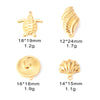 Stainless Steel Handmade Marine Series Turtle Shell Conch Jewelry Necklace Pendant Accessories With Electroplating