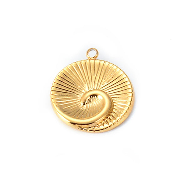 Stainless Steel Handmade Marine Series Turtle Shell Conch Jewelry Necklace Pendant Accessories With Electroplating