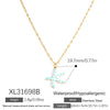 Stainless Steel Handmade Ocean Element Starfish Pendant Necklace With Electroplating For Women