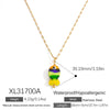 Stainless Steel Handmade Ocean Element Starfish Pendant Necklace With Electroplating For Women