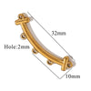 Stainless Steel Handmade Porous Curved Trinket Connector Jewelry Making Raw Material With 18K Electroplating