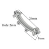 Stainless Steel Handmade Porous Curved Trinket Connector Jewelry Making Raw Material With 18K Electroplating