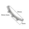Stainless Steel Handmade Porous Curved Trinket Connector Jewelry Making Raw Material With 18K Electroplating