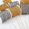 Stainless Steel Handmade Round Bar Chain Necklace Accessories With Electroplating