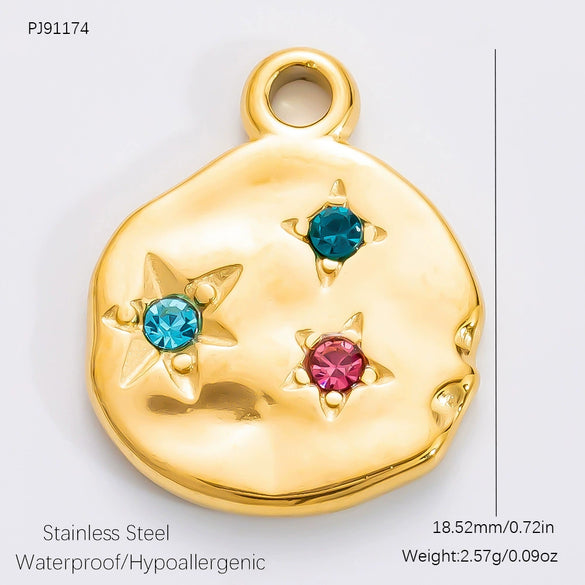 Stainless Steel Handmade Totem Pendant Accessories For Jewelry With Electroplating Light Luxury Non Fading