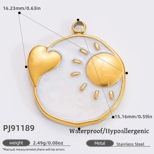 Stainless Steel Handmade Totem Pendant Accessories For Jewelry With Electroplating Light Luxury Non Fading