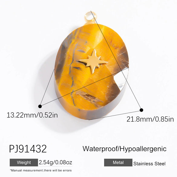Stainless Steel Handmade Totem Pendant Accessories For Jewelry With Electroplating Light Luxury Non Fading