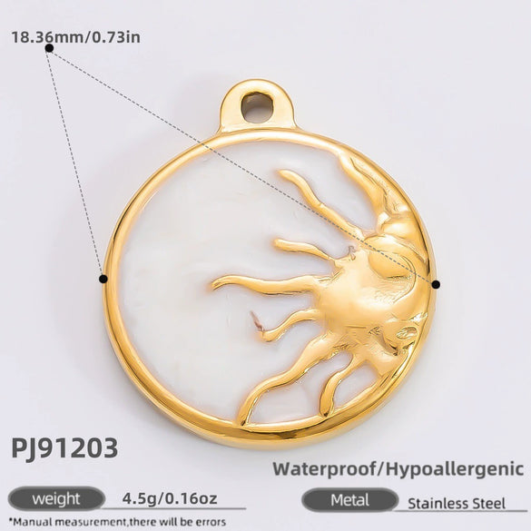 Stainless Steel Handmade Totem Pendant Accessories For Jewelry With Electroplating Light Luxury Non Fading