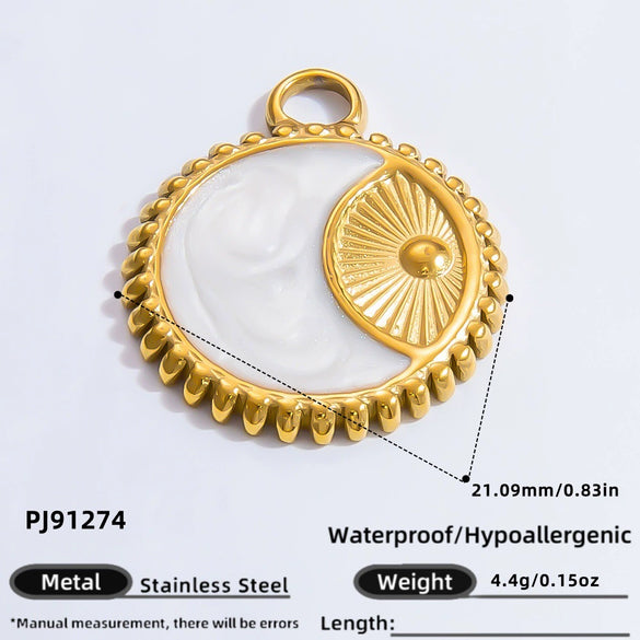 Stainless Steel Handmade Totem Pendant Accessories For Jewelry With Electroplating Light Luxury Non Fading