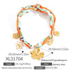 Stainless Steel Handmade Women's Necklace With Flower Sixpointed Star Coral Pendant And Colorful Silk Scarf Chain Electroplated Geometric Design