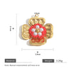 Stainless Steel Handmade Woven Flower Pearl Pendant Jewelry Accessories Earrings With Electroplating