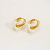 Stainless Steel Handpainted Enamel U Shape Heartshaped Electroplated Women's Earrings