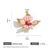 Stainless Steel Handwoven Flower And Bow Pattern Pendant Jewelry Accessories For Necklace And Earrings