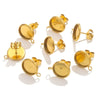 Stainless Steel Hanging Earrings Diy Handmade Accessories With Electroplating Treatment