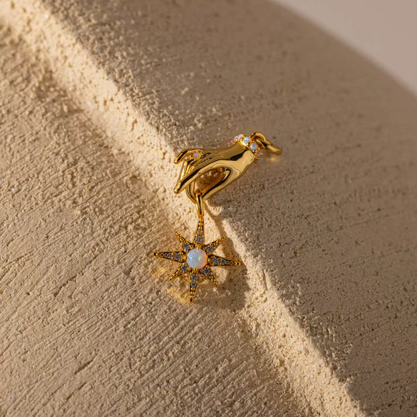 Stainless Steel Heart And Animal Pendant Necklace With Vacuum Electroplated 18K Gold Color Retention